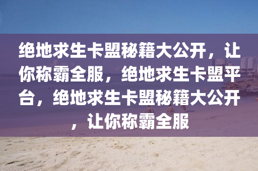 绝地求生卡盟秘籍大公开，让你称霸全服，绝地求生卡盟平台，绝地求生卡盟秘籍大公开，让你称霸全服