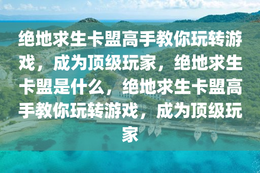 绝地求生卡盟高手教你玩转游戏，成为顶级玩家，绝地求生卡盟是什么，绝地求生卡盟高手教你玩转游戏，成为顶级玩家