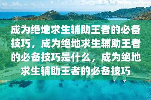 成为绝地求生辅助王者的必备技巧，成为绝地求生辅助王者的必备技巧是什么，成为绝地求生辅助王者的必备技巧