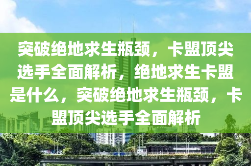 突破绝地求生瓶颈，卡盟顶尖选手全面解析，绝地求生卡盟是什么，突破绝地求生瓶颈，卡盟顶尖选手全面解析