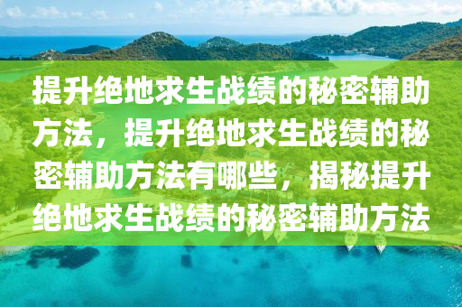 提升绝地求生战绩的秘密辅助方法，提升绝地求生战绩的秘密辅助方法有哪些，揭秘提升绝地求生战绩的秘密辅助方法