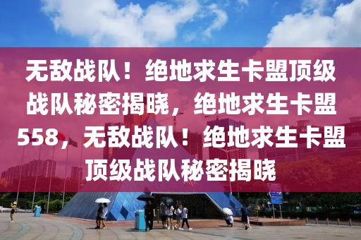 无敌战队！绝地求生卡盟顶级战队秘密揭晓，绝地求生卡盟558，无敌战队！绝地求生卡盟顶级战队秘密揭晓