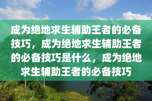 成为绝地求生辅助王者的必备技巧，成为绝地求生辅助王者的必备技巧是什么，成为绝地求生辅助王者的必备技巧