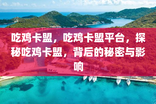 吃鸡卡盟，吃鸡卡盟平台，探秘吃鸡卡盟，背后的秘密与影响