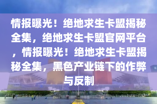 情报曝光！绝地求生卡盟揭秘全集，绝地求生卡盟官网平台，情报曝光！绝地求生卡盟揭秘全集，黑色产业链下的作弊与反制