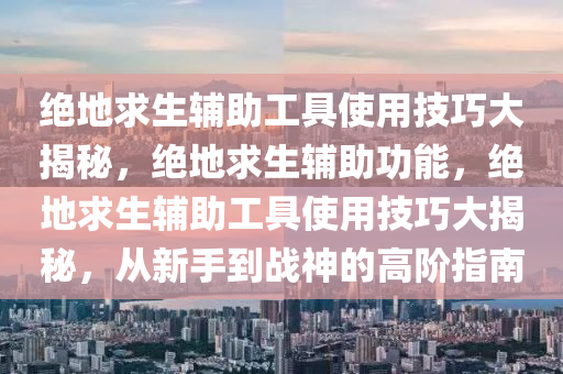 绝地求生辅助工具使用技巧大揭秘，绝地求生辅助功能，绝地求生辅助工具使用技巧大揭秘，从新手到战神的高阶指南