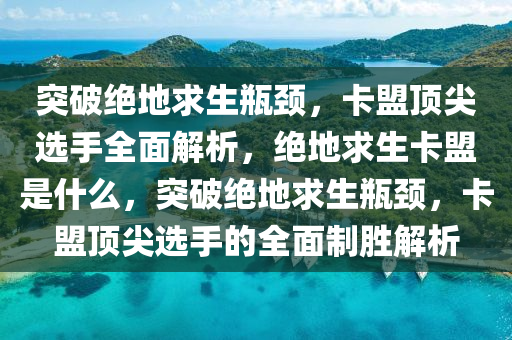 突破绝地求生瓶颈，卡盟顶尖选手全面解析，绝地求生卡盟是什么，突破绝地求生瓶颈，卡盟顶尖选手的全面制胜解析