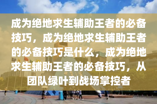 成为绝地求生辅助王者的必备技巧，成为绝地求生辅助王者的必备技巧是什么，成为绝地求生辅助王者的必备技巧，从团队绿叶到战场掌控者