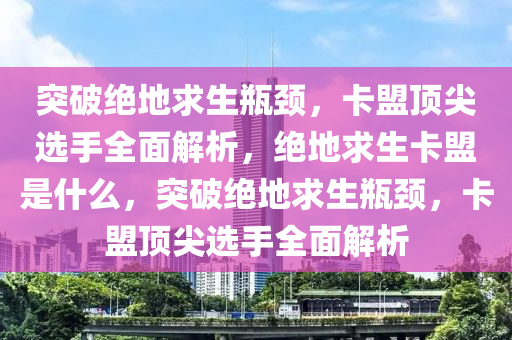 突破绝地求生瓶颈，卡盟顶尖选手全面解析，绝地求生卡盟是什么，突破绝地求生瓶颈，卡盟顶尖选手全面解析