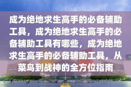 成为绝地求生高手的必备辅助工具，成为绝地求生高手的必备辅助工具有哪些，成为绝地求生高手的必备辅助工具，从菜鸟到战神的全方位指南