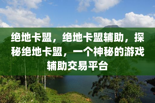 绝地卡盟，绝地卡盟辅助，探秘绝地卡盟，一个神秘的游戏辅助交易平台