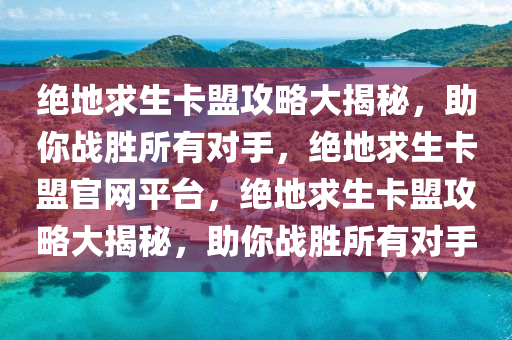 绝地求生卡盟攻略大揭秘，助你战胜所有对手，绝地求生卡盟官网平台，绝地求生卡盟攻略大揭秘，助你战胜所有对手