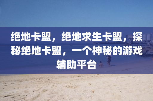 绝地卡盟，绝地求生卡盟，探秘绝地卡盟，一个神秘的游戏辅助平台