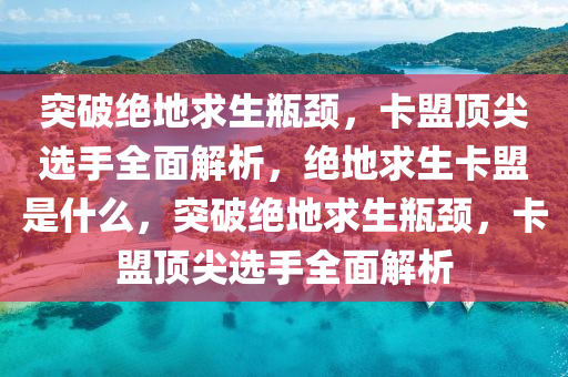 突破绝地求生瓶颈，卡盟顶尖选手全面解析，绝地求生卡盟是什么，突破绝地求生瓶颈，卡盟顶尖选手全面解析