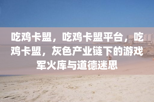 吃鸡卡盟，吃鸡卡盟平台，吃鸡卡盟，灰色产业链下的游戏军火库与道德迷思