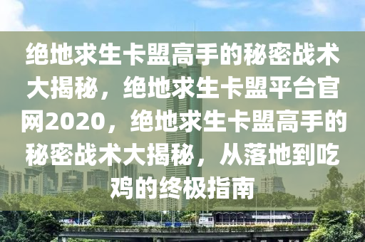 绝地求生卡盟高手的秘密战术大揭秘，绝地求生卡盟平台官网2020，绝地求生卡盟高手的秘密战术大揭秘，从落地到吃鸡的终极指南