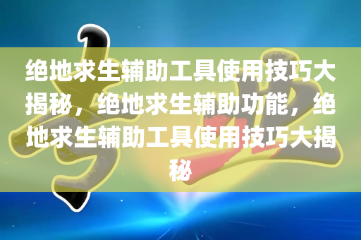 绝地求生辅助工具使用技巧大揭秘，绝地求生辅助功能，绝地求生辅助工具使用技巧大揭秘