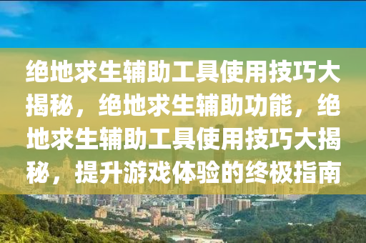 绝地求生辅助工具使用技巧大揭秘，绝地求生辅助功能，绝地求生辅助工具使用技巧大揭秘，提升游戏体验的终极指南