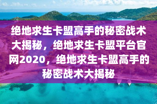 绝地求生卡盟高手的秘密战术大揭秘，绝地求生卡盟平台官网2020，绝地求生卡盟高手的秘密战术大揭秘