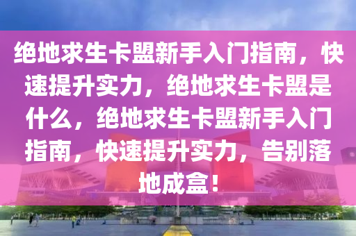绝地求生卡盟新手入门指南，快速提升实力，绝地求生卡盟是什么，绝地求生卡盟新手入门指南，快速提升实力，告别落地成盒！