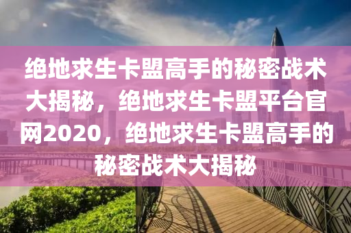 绝地求生卡盟高手的秘密战术大揭秘，绝地求生卡盟平台官网2020，绝地求生卡盟高手的秘密战术大揭秘