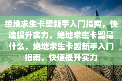 绝地求生卡盟新手入门指南，快速提升实力，绝地求生卡盟是什么，绝地求生卡盟新手入门指南，快速提升实力