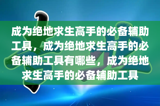 成为绝地求生高手的必备辅助工具，成为绝地求生高手的必备辅助工具有哪些，成为绝地求生高手的必备辅助工具