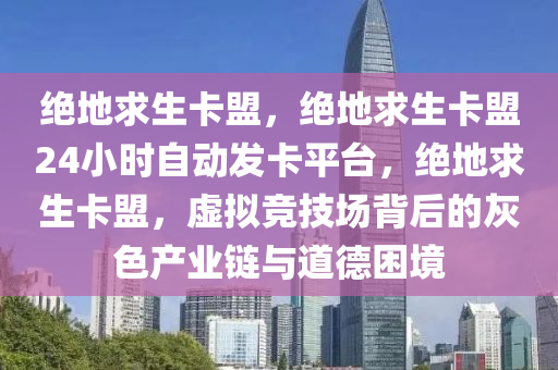 绝地求生卡盟，绝地求生卡盟24小时自动发卡平台，绝地求生卡盟，虚拟竞技场背后的灰色产业链与道德困境