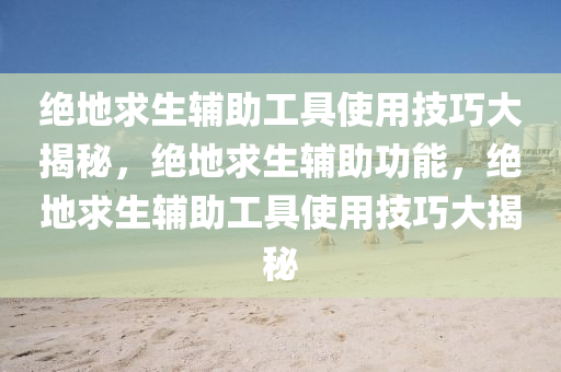 绝地求生辅助工具使用技巧大揭秘，绝地求生辅助功能，绝地求生辅助工具使用技巧大揭秘