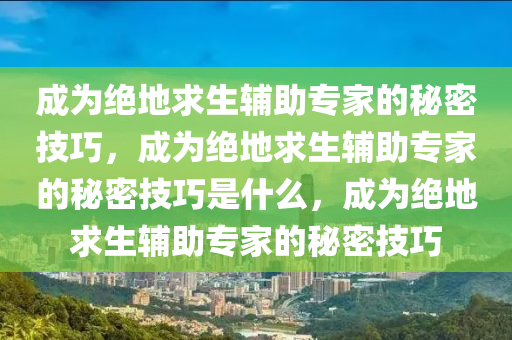 成为绝地求生辅助专家的秘密技巧，成为绝地求生辅助专家的秘密技巧是什么，成为绝地求生辅助专家的秘密技巧