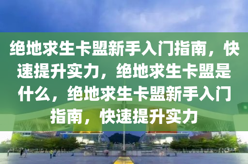 绝地求生卡盟新手入门指南，快速提升实力，绝地求生卡盟是什么，绝地求生卡盟新手入门指南，快速提升实力