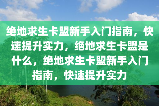 绝地求生卡盟新手入门指南，快速提升实力，绝地求生卡盟是什么，绝地求生卡盟新手入门指南，快速提升实力