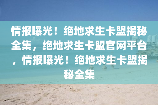 情报曝光！绝地求生卡盟揭秘全集，绝地求生卡盟官网平台，情报曝光！绝地求生卡盟揭秘全集
