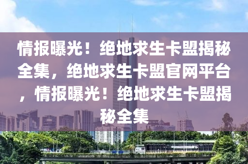 情报曝光！绝地求生卡盟揭秘全集，绝地求生卡盟官网平台，情报曝光！绝地求生卡盟揭秘全集