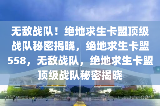 无敌战队！绝地求生卡盟顶级战队秘密揭晓，绝地求生卡盟558，无敌战队，绝地求生卡盟顶级战队秘密揭晓
