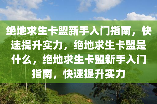 绝地求生卡盟新手入门指南，快速提升实力，绝地求生卡盟是什么，绝地求生卡盟新手入门指南，快速提升实力