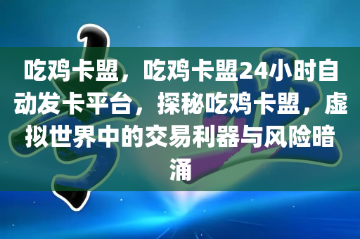 吃鸡卡盟，吃鸡卡盟24小时自动发卡平台，探秘吃鸡卡盟，虚拟世界中的交易利器与风险暗涌