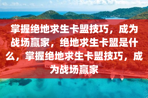 掌握绝地求生卡盟技巧，成为战场赢家，绝地求生卡盟是什么，掌握绝地求生卡盟技巧，成为战场赢家