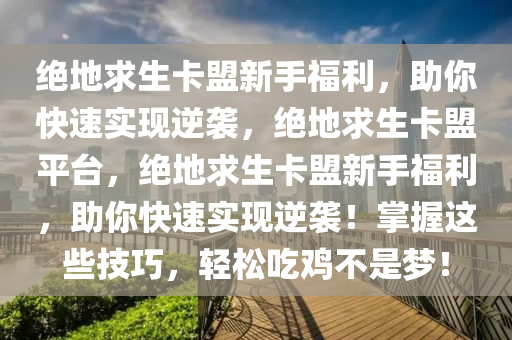 绝地求生卡盟新手福利，助你快速实现逆袭，绝地求生卡盟平台，绝地求生卡盟新手福利，助你快速实现逆袭！掌握这些技巧，轻松吃鸡不是梦！