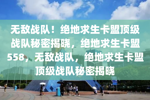 无敌战队！绝地求生卡盟顶级战队秘密揭晓，绝地求生卡盟558，无敌战队，绝地求生卡盟顶级战队秘密揭晓