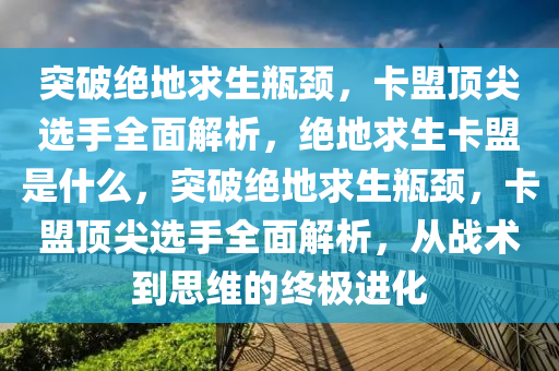 突破绝地求生瓶颈，卡盟顶尖选手全面解析，绝地求生卡盟是什么，突破绝地求生瓶颈，卡盟顶尖选手全面解析，从战术到思维的终极进化